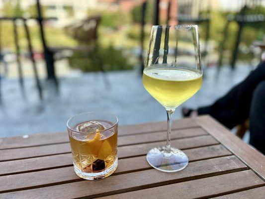 Amazing drinks on an amazing 2nd story patio