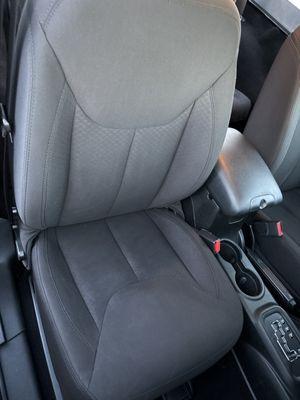 Seat was covered with yellow dog hair. Not a single one left