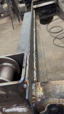 Installed new hinge system for hydraulic truck bed