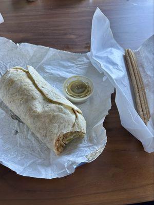 green chile pork burrito