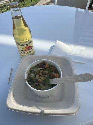 This is white beans soup I decided to purchase this is a local restaurant featured this Saturday 1/25/25 .