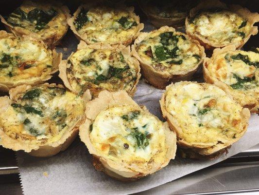 Different quiche everyday. This was potato Parmesan.