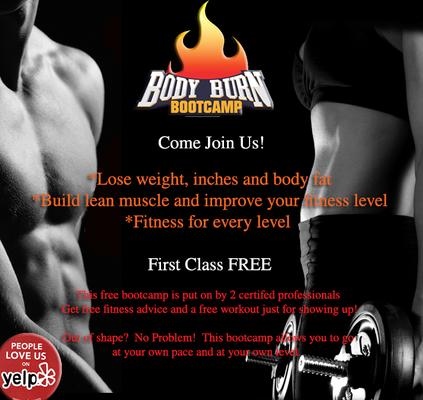 Body Burn Bootcamp Flier - You may see these around town :)