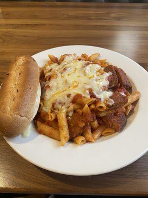 Veal Parmigiana with Penne