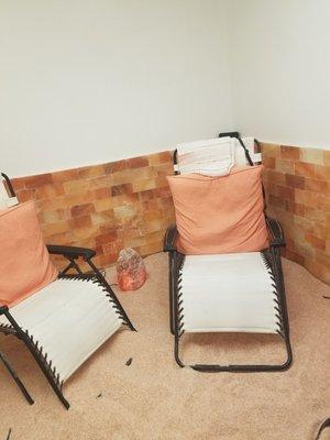 Inside the salt room