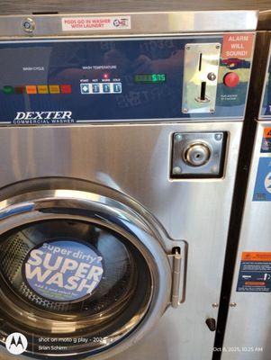 3 load washer $5.75 to use. Getting expensive.