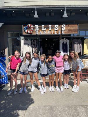 Us at Bliss Danville the owner took the photo of us after school she's the best. Flaunt could never!