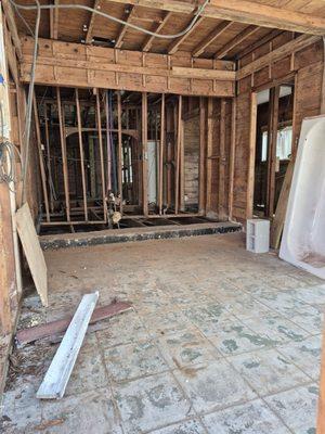 Riley completely gutted the inside before walking off the job. We've paid over $15,000, but he has yet to complete the Foundation.