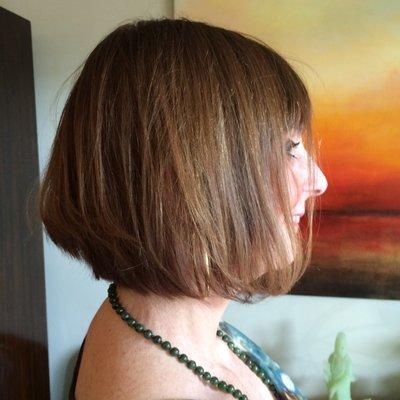 I had shoulder length hair and Sandra gave me this wonderful, carefree cut! I love it!