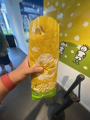 A generous big bag of Hoppin' Jalapeño popcorn. Great for a solid 20-35 minutes of delicious snacking.