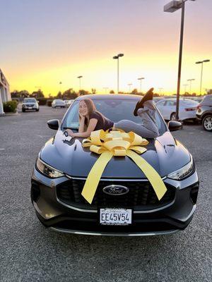 My daughter and her new to her 2023 Ford Escape!!