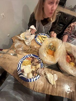 Cajun Fried Chicken (4), Corn, Snow Crab & Shrimp