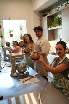First chocolate cake class students