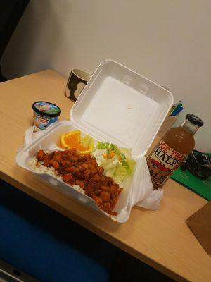 Lunchtime! Spicy chicken!