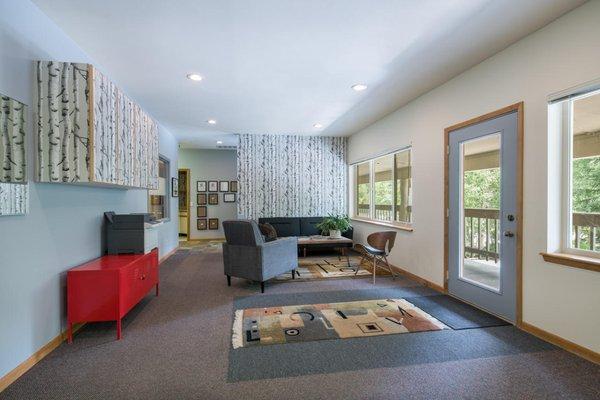Reception Area: Open Area stand-up desks. Currently Leased.