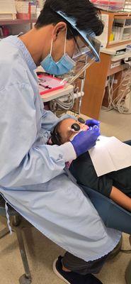 Dr really knows whats he doing keeping her calm and relaxed