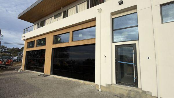After both full view garage doors were installed on this brand new build !