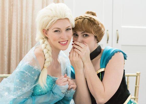 It looks like the Snow Sister has a secret to tell the Ice Queen.