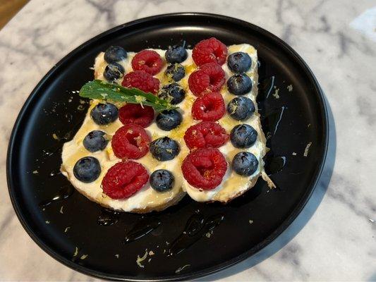 Delicious ricotta toast