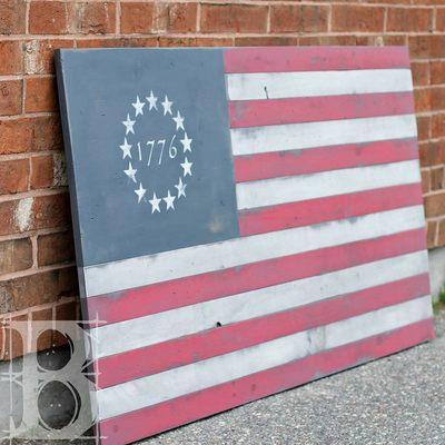 Handmade rustic flags. Contact us to order.