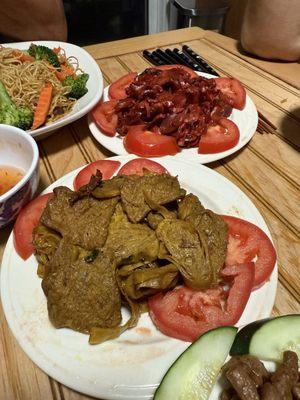 A spread of vegetarian dishes 3/8/2025