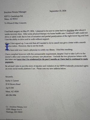 Violating their own policy to rip of an old woman.