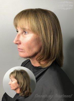 before and after smoothing treatment.