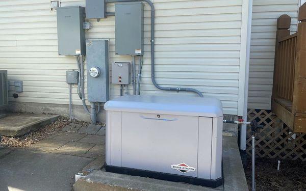 Installed Briggs & Stratton Generator and Transfer Switch