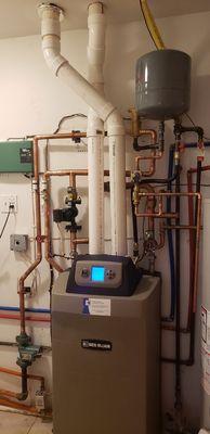 96% AFUE boiler installation