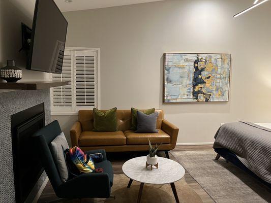 View of sitting room from front door.