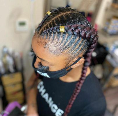 Feed In Braids by Camille
For appointments with Camille, please visit:
Hairbymillie.glossgenius.com