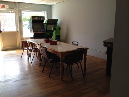 Game room at the Pizza Corner