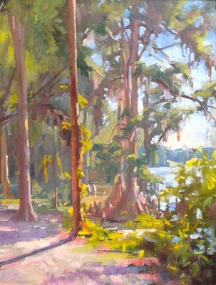Original Oil Painting by local Winter Park Artist, Don Sondag. Painted on location in Winter Park's Azalea garden