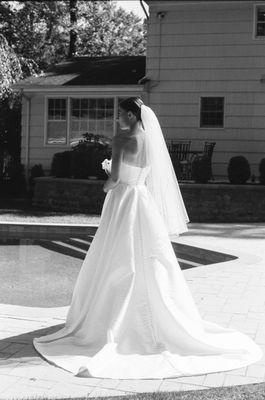 Bridal portrait on film