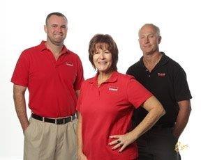 Property Manager Shaun McMahon along side owners Lisa and Guy Pessina.