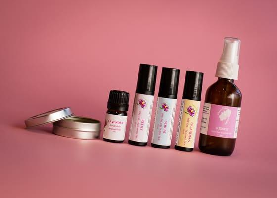 Mommy Starter Kit - Includes Restore Healing Balm, Lavender Essential Oil, Relief roller, Serene roller, Guardian roller, Kisses Spray