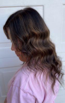 Honey Blonde Balayage and Grey Coverage