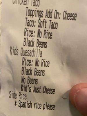 BLACK BEANS NO BEANS