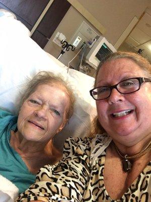 My step Mom and me visiting