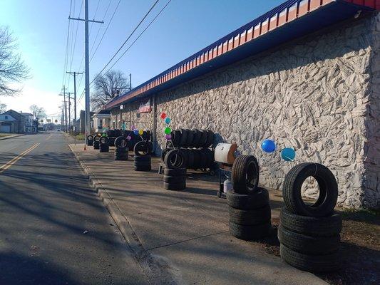 A+ Tire & Detailing is located at 600 N. Heidelbach Ave. Use the font entrance