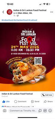 Indian & Sri Lankan Food Festival