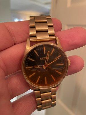 Water damage due to improper resealing at Time After Time QB:(