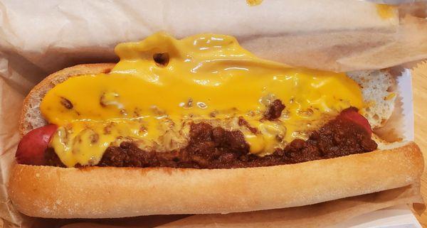 Jumbo Dog ($7.50) - Pick Your Style: Chili Cheese (+ $3.50)