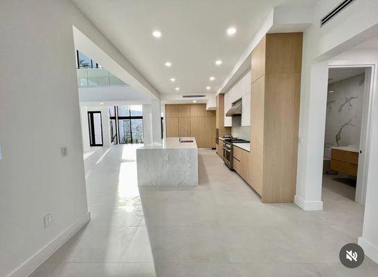 Concrete look light gray floors 32"x32" from our showroom