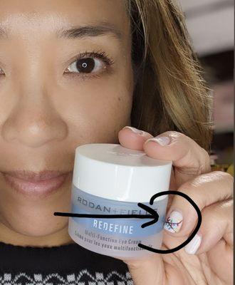 String of Xmas lights painted on by Stephanie