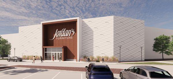Jordan's Furniture Store Front located in Farmington, CT