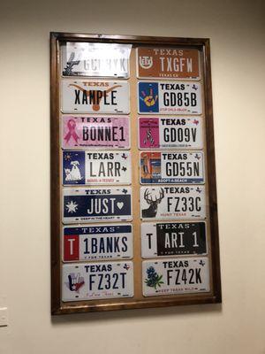 You can check out some of the vanity plates available for purchase