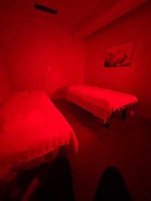 Where I was just getting massaged.