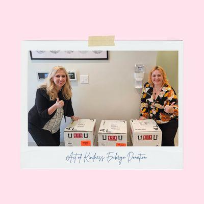 Our first embryo donations have arrived!