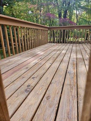 Deck staining, painting and power washing.